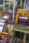 Aluminium steel roll manufacturing in factory